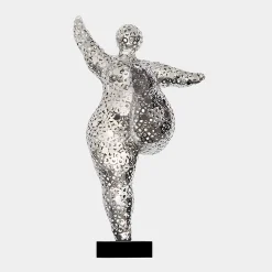 Dancing Soul 95cm Silver Metal Indoor Sculpture