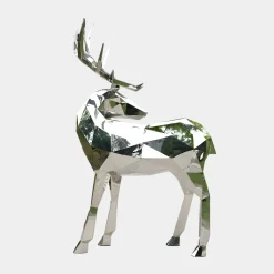 Deer 158cm Geometric Metal Garden Sculpture