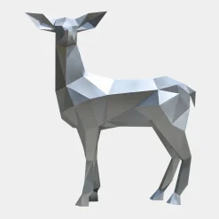 Deer 160cm Geometric Metal Garden Sculpture