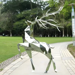 Deer 198cm Geometric Metal Garden Sculpture