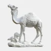 Desert Camel 160cm White Marble Garden Statue v5
