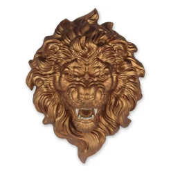 Desert Lion 49cm Bronze Resin Wall Sculpture
