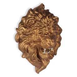 Desert Lion 49cm Bronze Resin Wall Sculpture