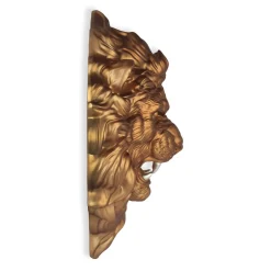 Desert Lion 49cm Bronze Resin Wall Sculpture