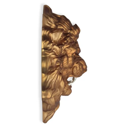 Desert Lion 49cm Bronze Resin Wall Sculpture