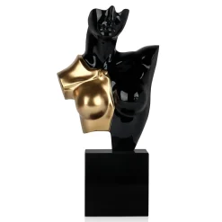 Divided Diva 50cm Black Resin Indoor Sculpture