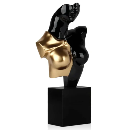 Divided Diva 50cm Black Resin Indoor Sculpture