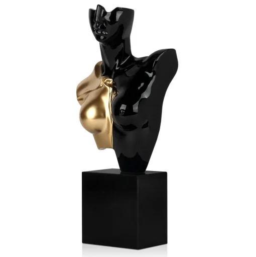 Divided Diva 50cm Black Resin Indoor Sculpture