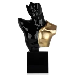 Divided Titan 52cm Black Resin Indoor Sculpture