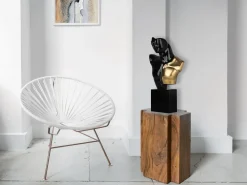 Divided Titan 52cm Black Resin Indoor Sculpture