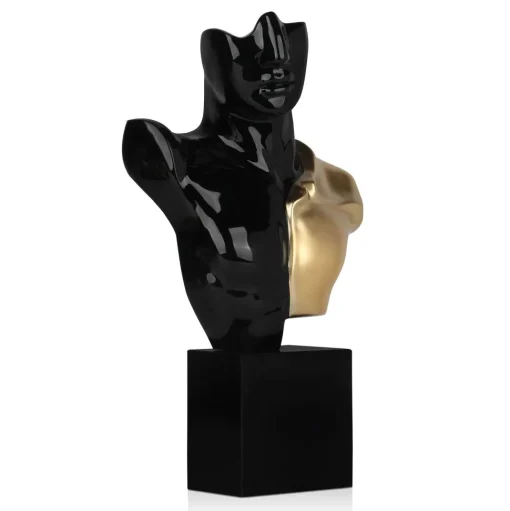 Divided Titan 52cm Black Resin Indoor Sculpture