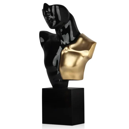 Divided Titan 52cm Black Resin Indoor Sculpture