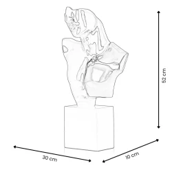 Divided Titan 52cm Black Resin Indoor Sculpture