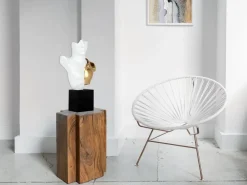 Divided Titan 52cm White Resin Indoor Sculpture
