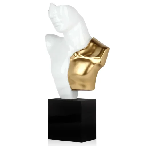 Divided Titan 52cm White Resin Indoor Sculpture
