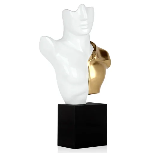 Divided Titan 52cm White Resin Indoor Sculpture