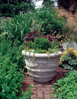 Draped Vase Stone Garden Planter