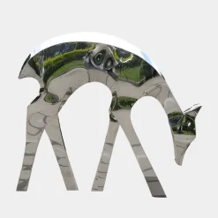 Dynamic Deer 91cm Metal Garden Sculpture