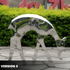 Dynamic Deer 91cm Metal Garden Sculpture