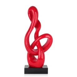 Dynamic Twist 58cm Red Resin Indoor Sculpture