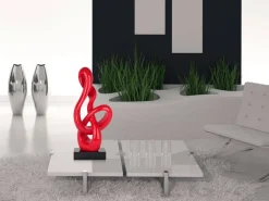 Dynamic Twist 58cm Red Resin Indoor Sculpture