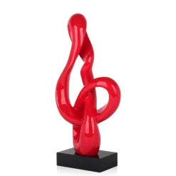 Dynamic Twist 58cm Red Resin Indoor Sculpture