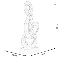 Dynamic Twist 58cm Red Resin Indoor Sculpture