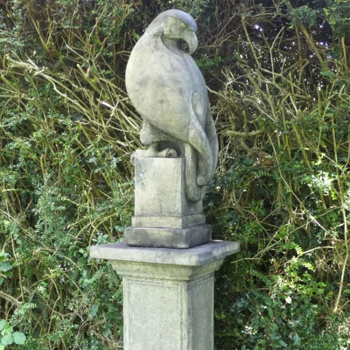 Eagle on Athenian Pedestal Modern Stone Garden Statue