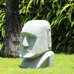 Easter Island Head 80cm Stone Garden Ornament