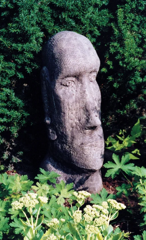 Easter Island Head Stone Garden Ornament