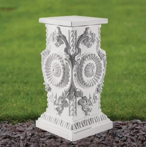 Elegance 44cm Marble Resin Garden Pedestal