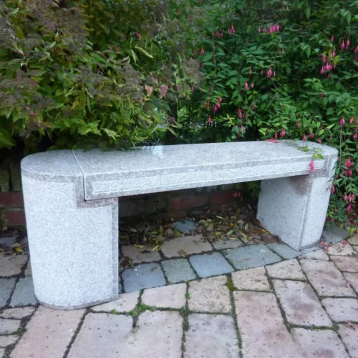 Elegance Polished Granite Stone Garden Bench