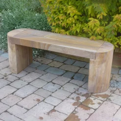 Elegance Polished Rainbow Sandstone Garden Bench