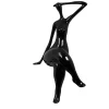 Elegant Grace 38cm Black Resin Indoor Sculpture