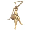 Elegant Grace 38cm Gold Resin Indoor Sculpture