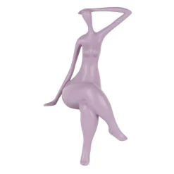 Elegant Grace 38cm Violet Resin Indoor Sculpture
