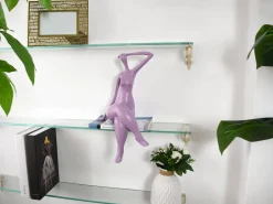 Elegant Grace 38cm Violet Resin Indoor Sculpture