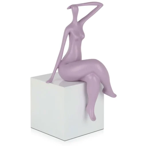 Elegant Grace 38cm Violet Resin Indoor Sculpture