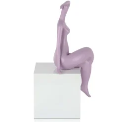 Elegant Grace 38cm Violet Resin Indoor Sculpture