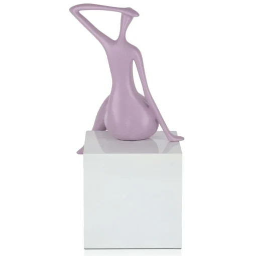 Elegant Grace 38cm Violet Resin Indoor Sculpture