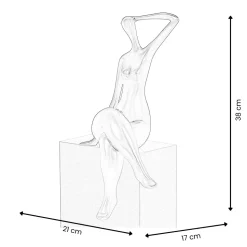 Elegant Grace 38cm Violet Resin Indoor Sculpture