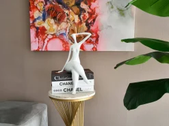 Elegant Grace 38cm White Resin Indoor Sculpture
