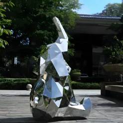 Elephant 198cm Geometric Metal Garden Sculpture