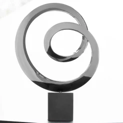 Ellipse 103cm Metal Stainless Steel Indoor Sculpture