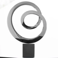 Ellipse 64cm Metal Stainless Steel Indoor Sculpture