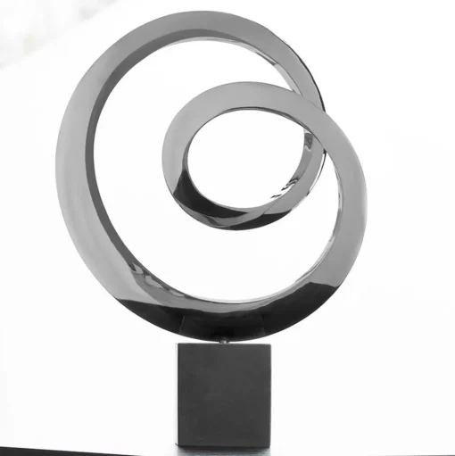 Ellipse 64cm Metal Stainless Steel Indoor Sculpture