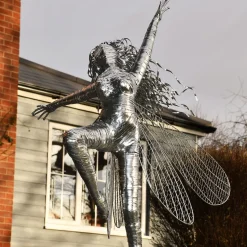 Elvina Fairy Metal Wire Garden Sculpture