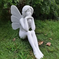 Enchanted Fairy 60cm Marble Resin Garden Statue