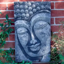 Enlightened Buddha Stone Garden Wall Art Plaque