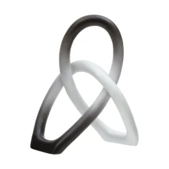 Eternal Curves 19cm Black & White Resin Indoor Sculpture